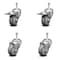 Service Caster 3 Inch Gray Polyurethane Swivel 3/8 Inch Stem Caster Total Lock Brake SCC, 2PK SCC-TSTTL20S314-PPUB-381615-2-S-2 - alternate 1